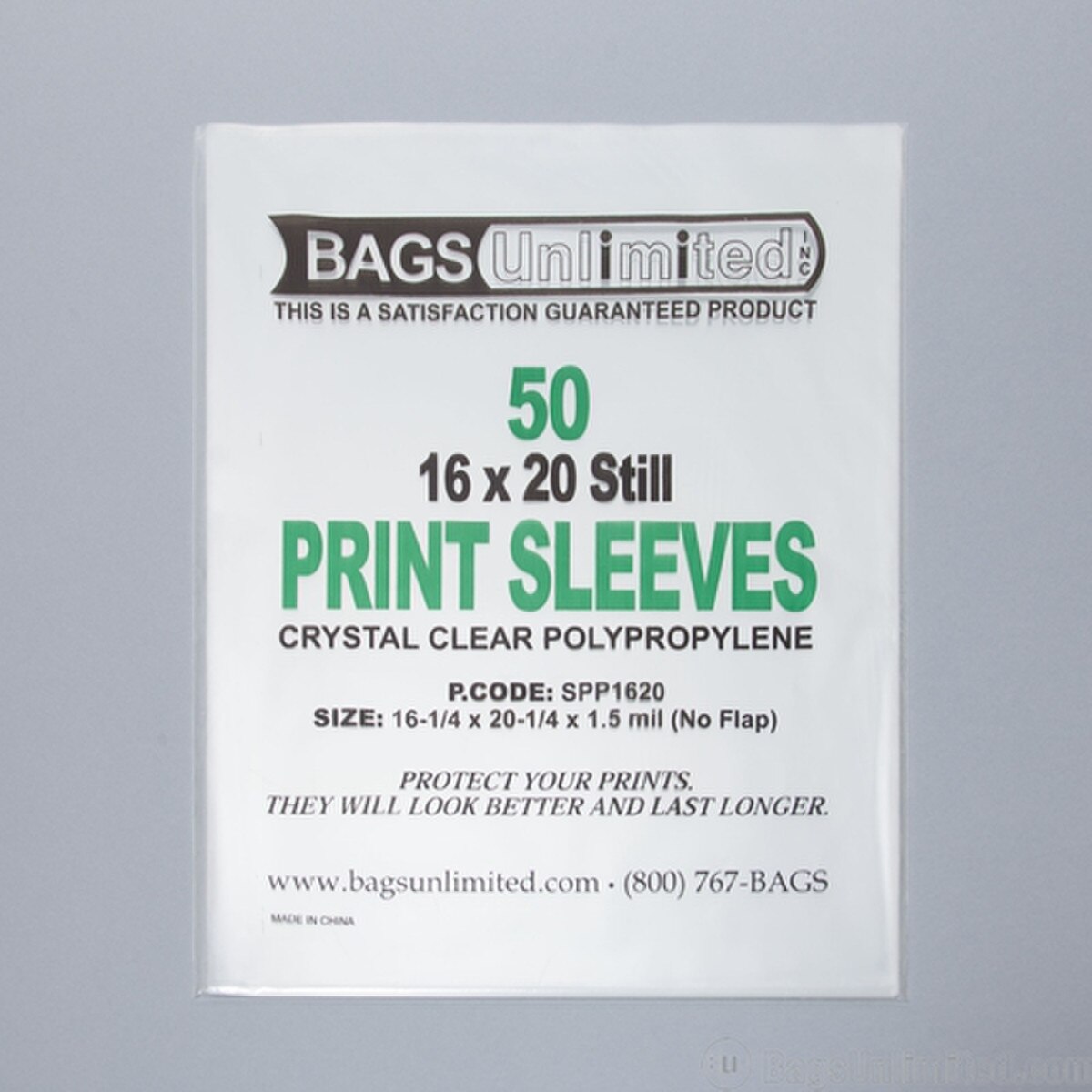 POLYPROPYLENE Sleeves for 16 x 20 P